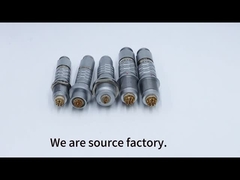 Connettori metallici push-pull LM medici maschio-femmina compatibili e cavi circolari